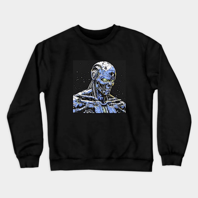 Cyborg Crewneck Sweatshirt by Cyber Prints